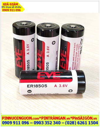 EVE ER18505, Pin nuôi nguồn PLC EVE ER18505 lithium 3.6v 4000mAh chính hãng